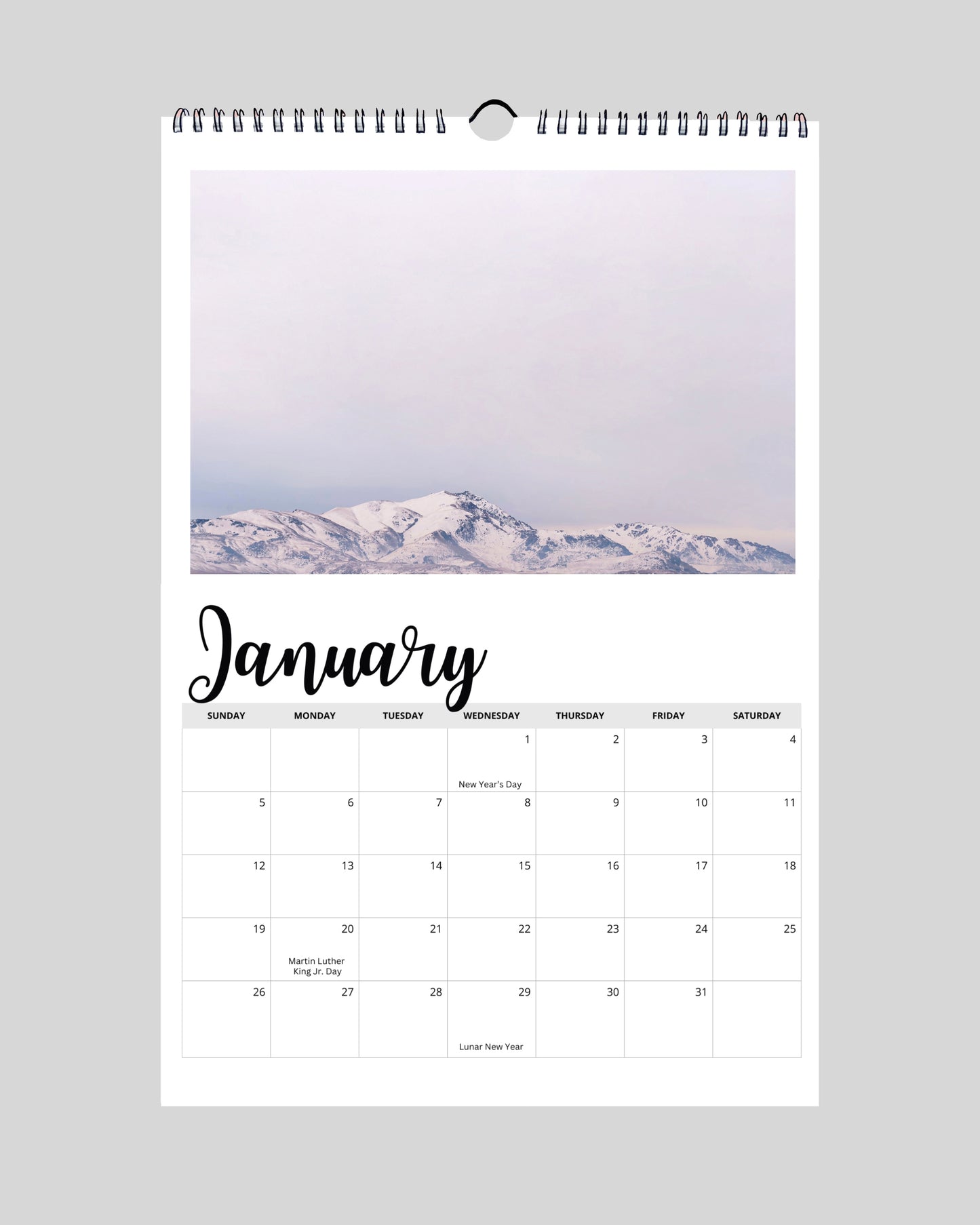 2025 Photography Wall Calendar