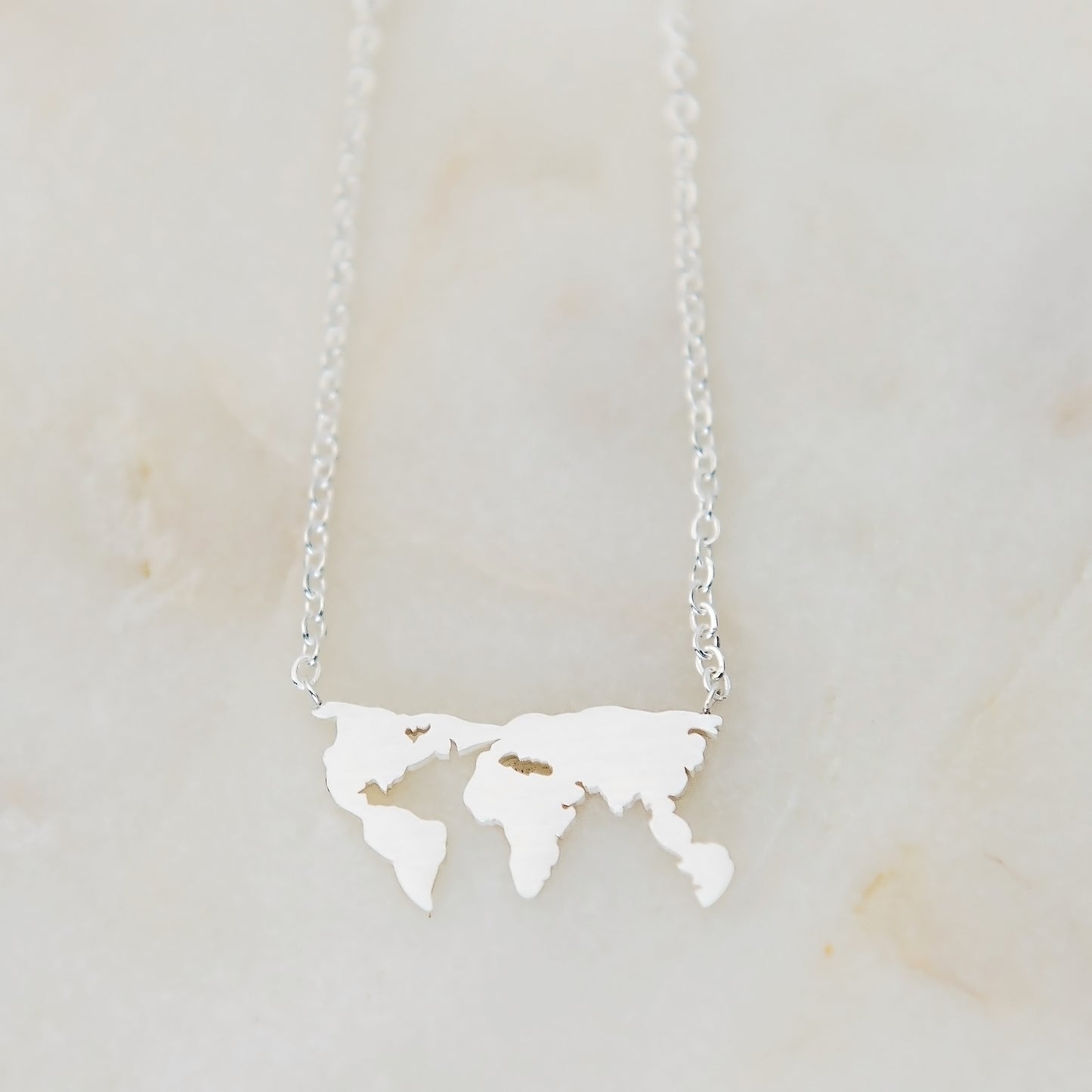 World Map Necklace